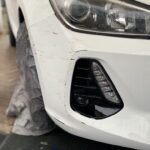 Before photo of Hyundai i30 bumper scuff in Leicester – front corner damage repaired by CAR Cosmetic Auto Repairs