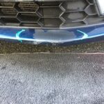 a close up of a car bumper