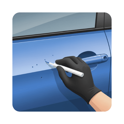 Motorway paint pitting